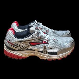 Size 12.5 EXTRA WIDE-BROOKS ADRENALINE GTS 11 WHT/BLK/SILVER MENS 110088 4E 621